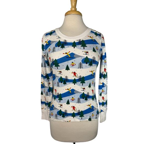 Hanna Andersson Other - HANNA ANDERSSON Ski Slope Holiday Long John Pajama Top Size XS Womens #60325